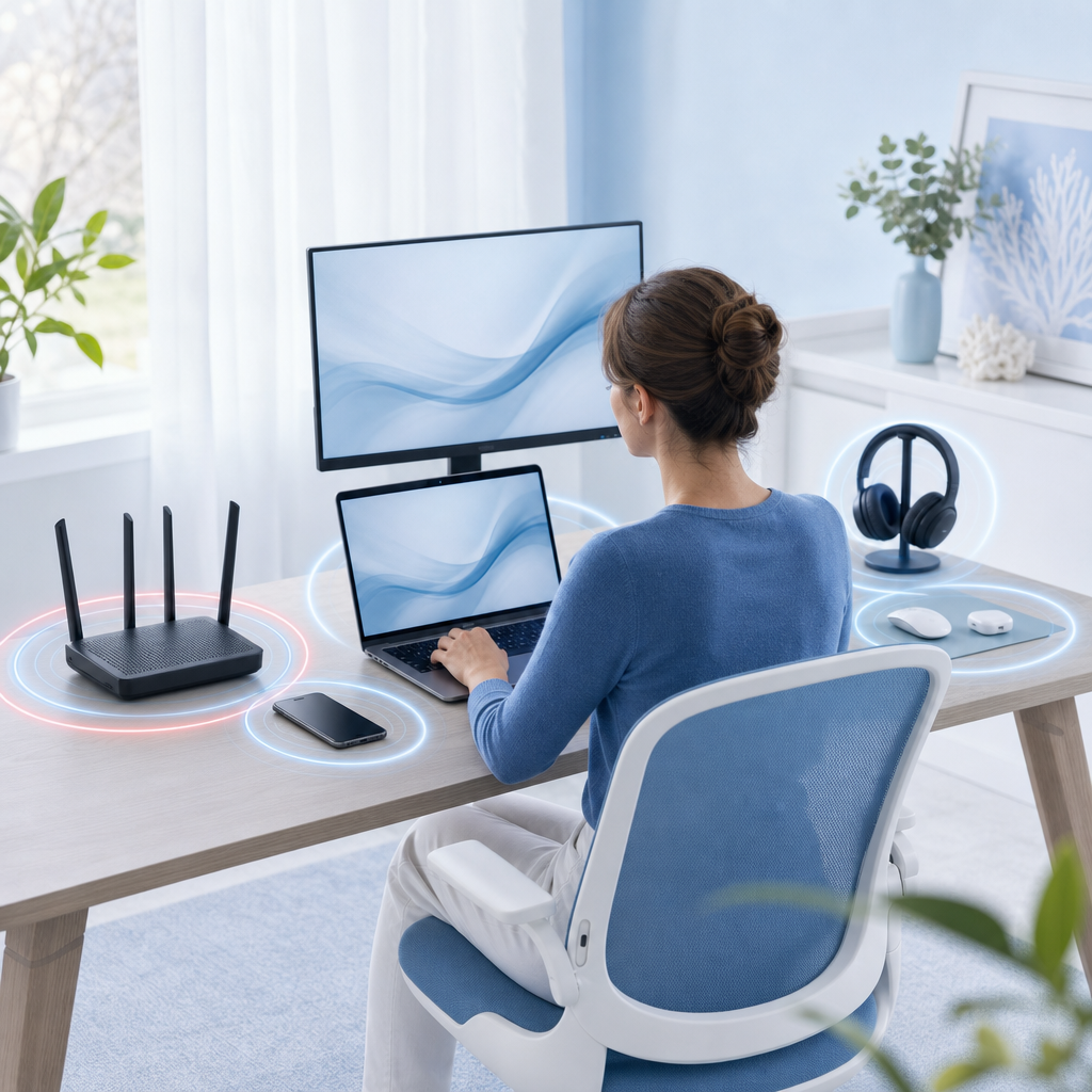 Wireless sources clustered around a home workstation